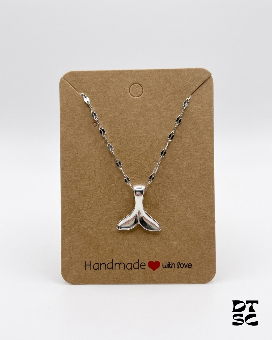 Silver Dolphin Tail Necklace