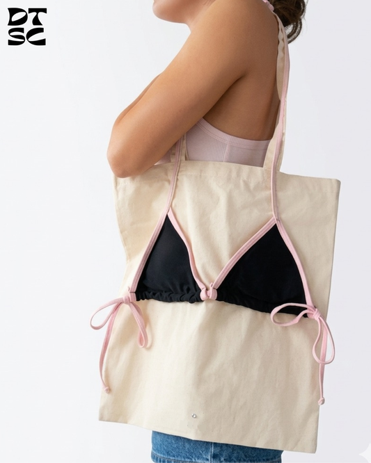 Midnight Rose Bikini Tote Bag