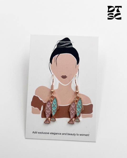 Multi Fish Earrings