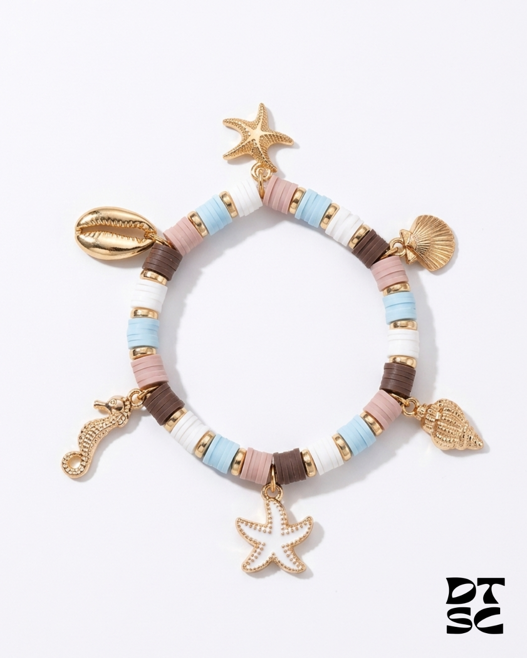 Beach Beaded Charm Bracelet