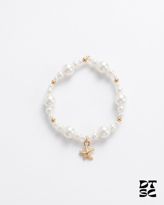 Beaded Pearl Starfish Bracelet