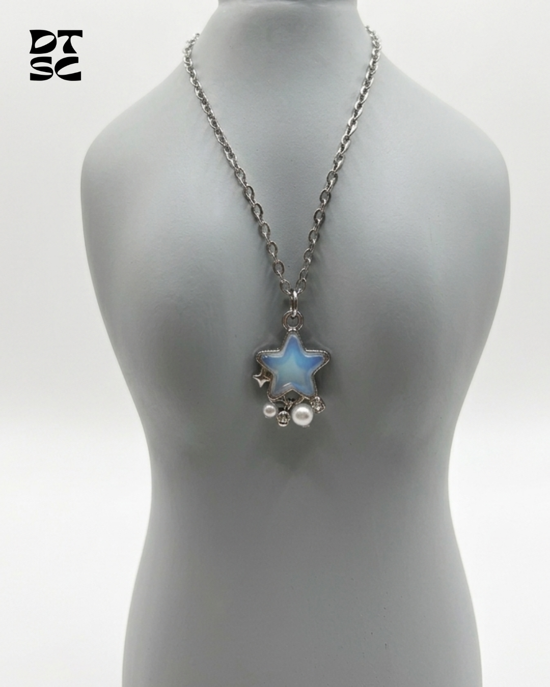 Blue Star Gem Pearl Necklace